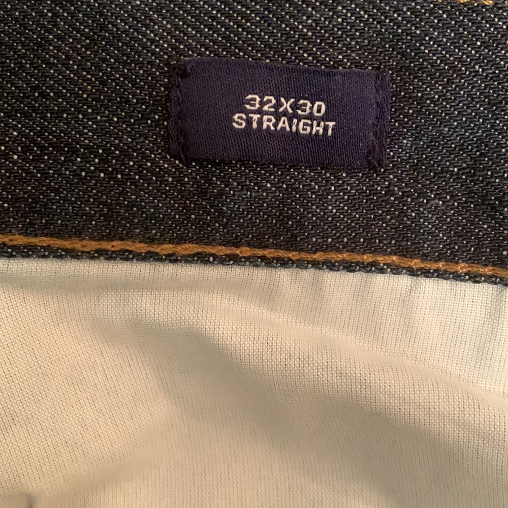 Gap 1969 MEN Jeans Dark Blue Rinse Gap Size 32 Waist 30 Length Straight Leg - Picture 7 of 9